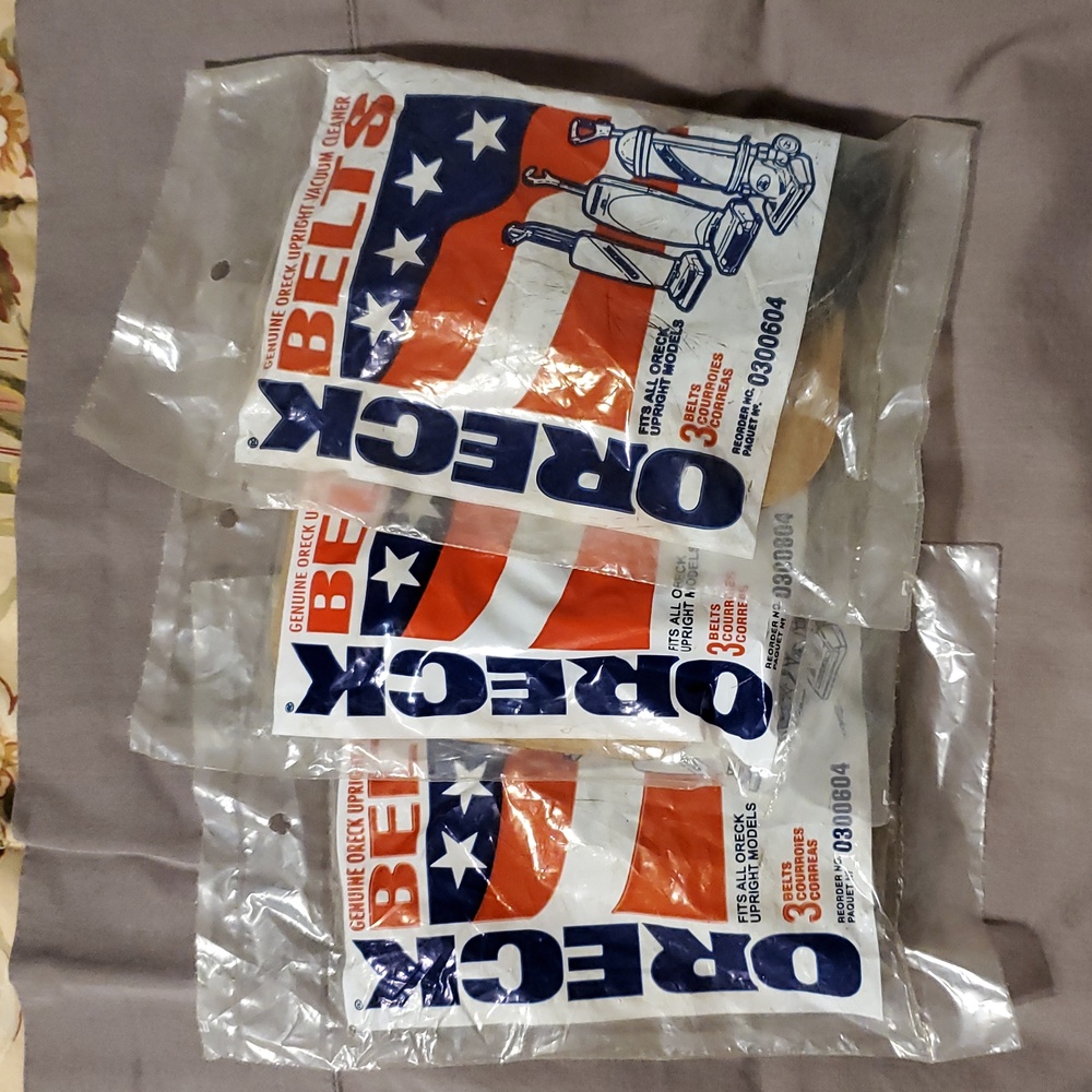 0300604 Oreck XL Series Upright Vacuum Cleaner Flat Belts 3 Pkgs